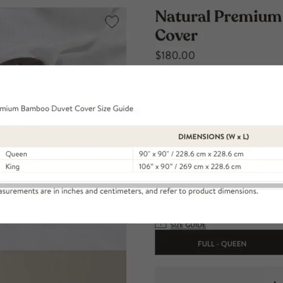 Sunday Citizen Natural Premium Bamboo Duvet Cover White - Picture 4 of 4